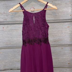 Purple Mini Homecoming Dress w/ Keyhole